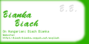 bianka biach business card